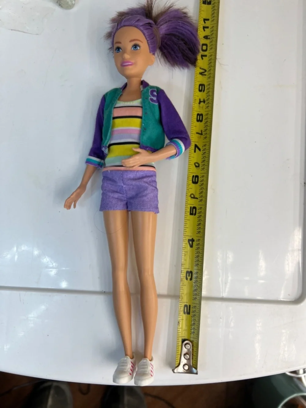 2016 Mattel Fashion Skipper Teen Barbie Doll Purple Hair With Clothes and shoes